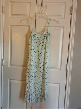 American Eagle Outfitters Mint Green Polka Dot Midi Dress
